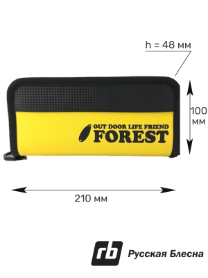 Кошелек рыболовный Forest Lure Case -M, Yellow (21х10х4,8см)